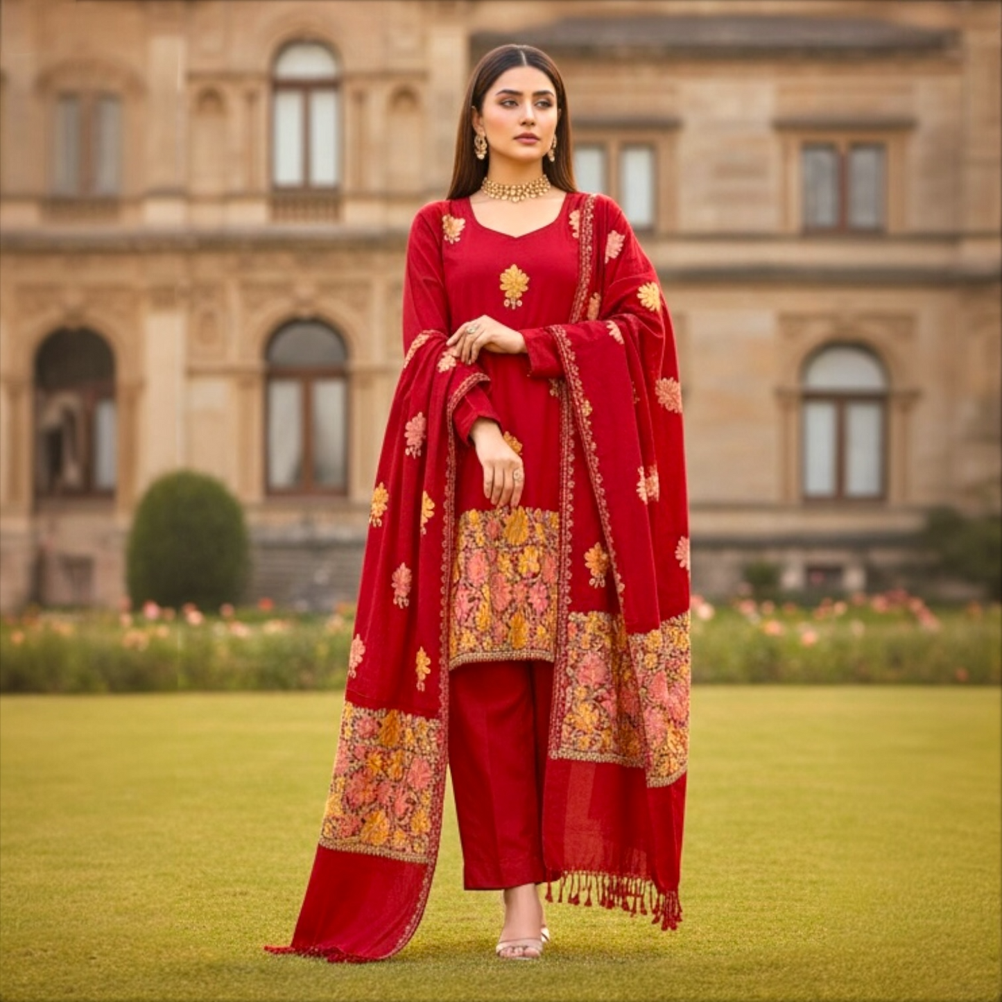 Customized winter kurta set