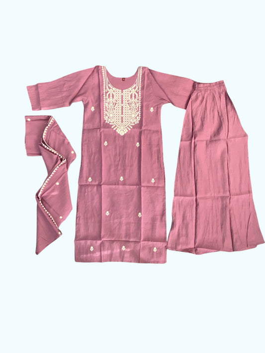 Thread work kurta set