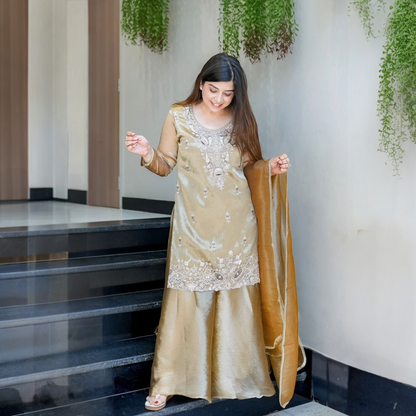 Urmee Embroidered palazzo suit
