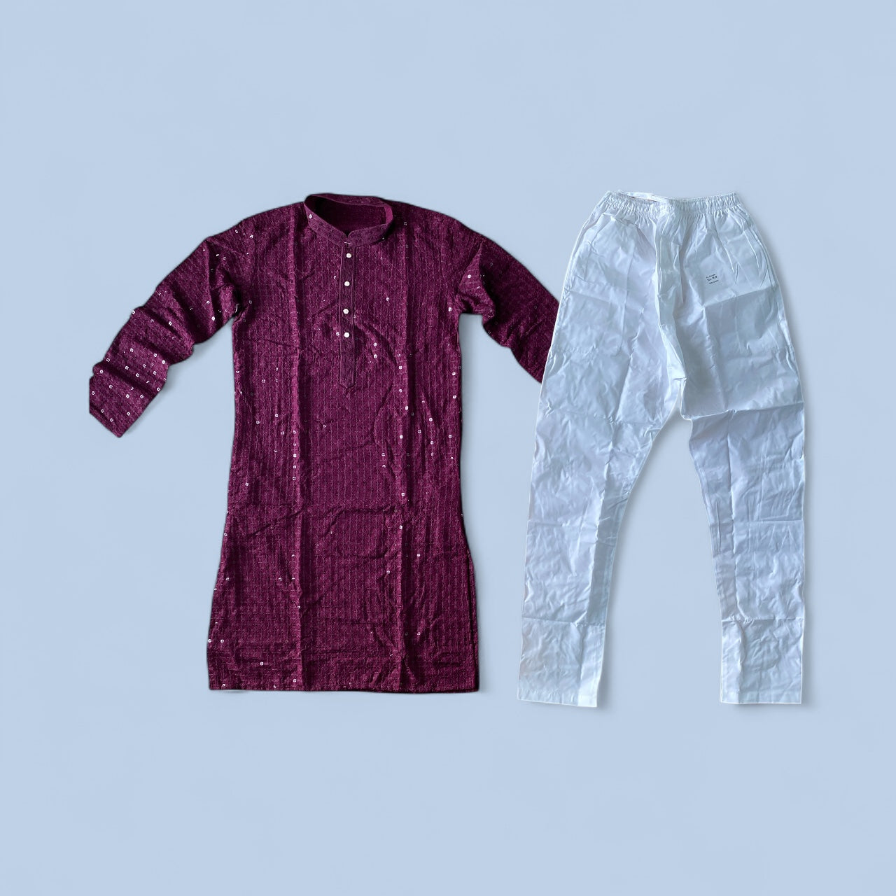 LAKHNAVI EMBROIDERED SEQUIN KURTA