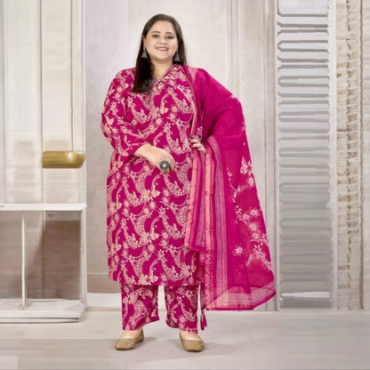 Moksh international plus size kurta set