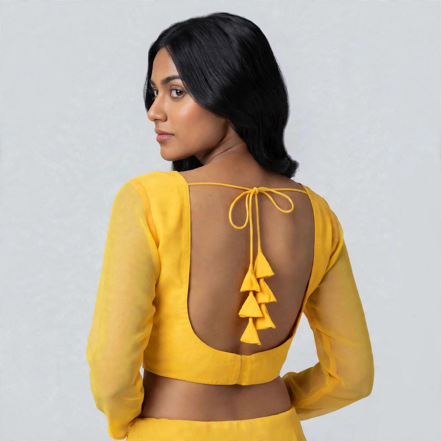Customized sweetheart neckline blouse
