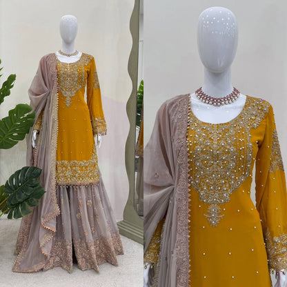 Pearl Work sharara set