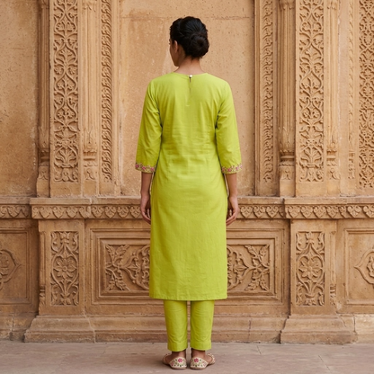 Straight fit summer kurta set