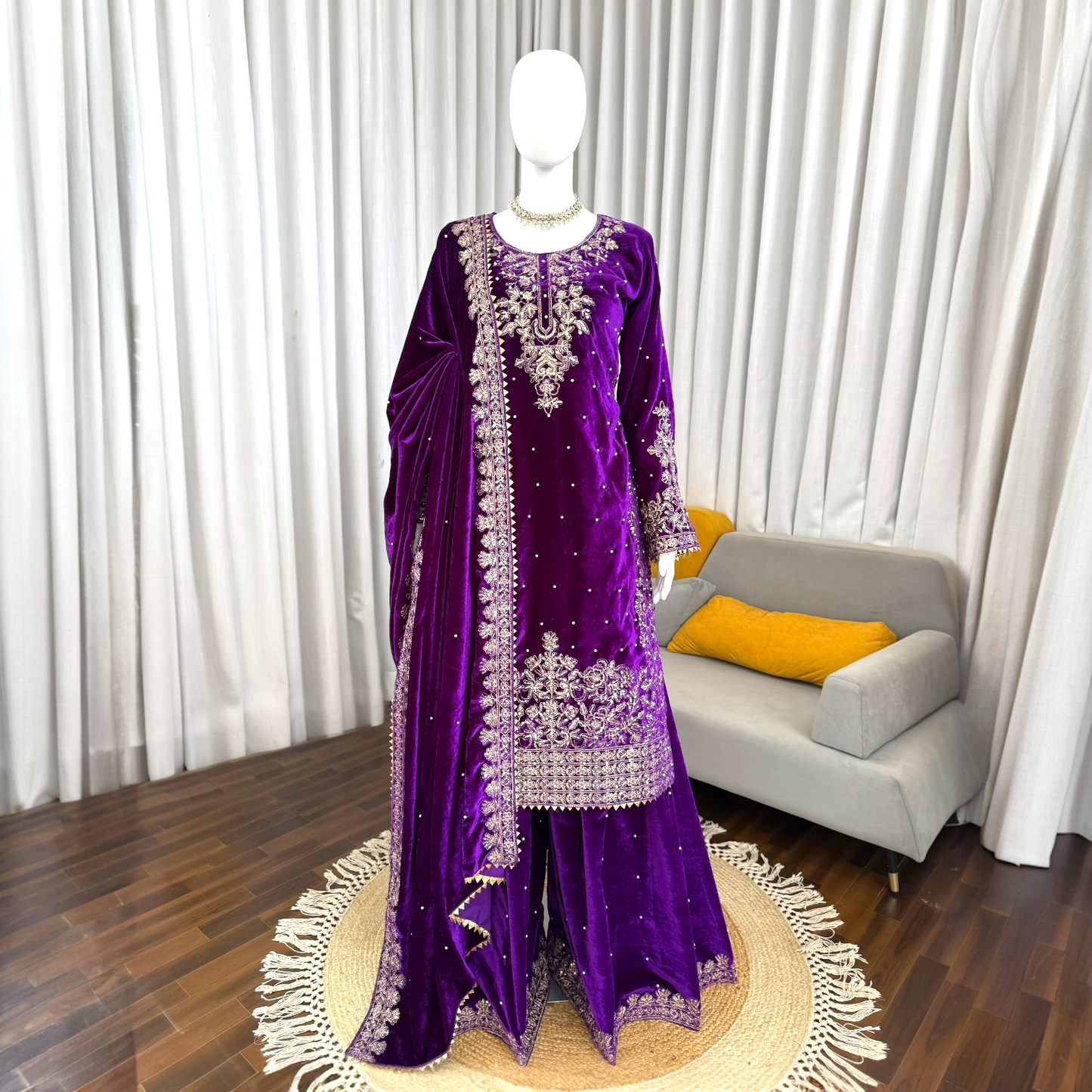 Heavy work sharara set