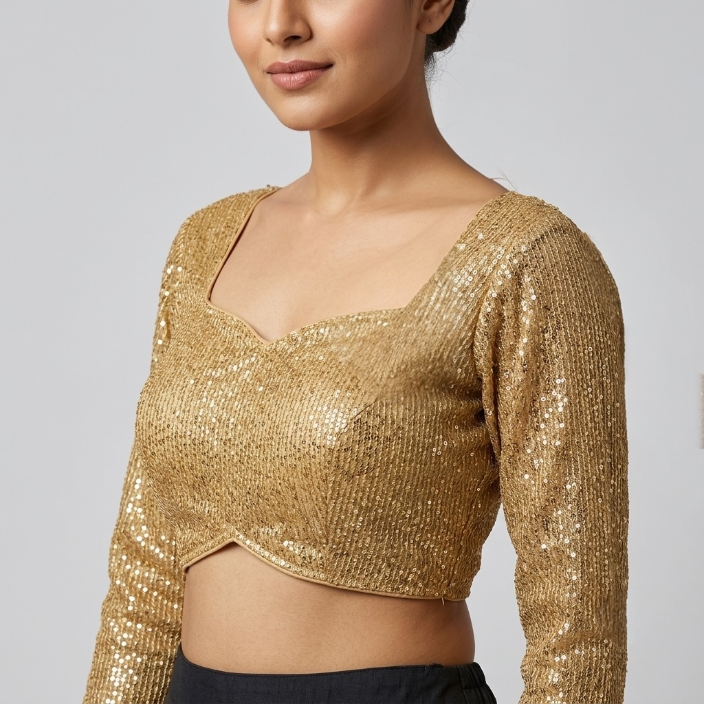 Long sleeve lotus base blouse