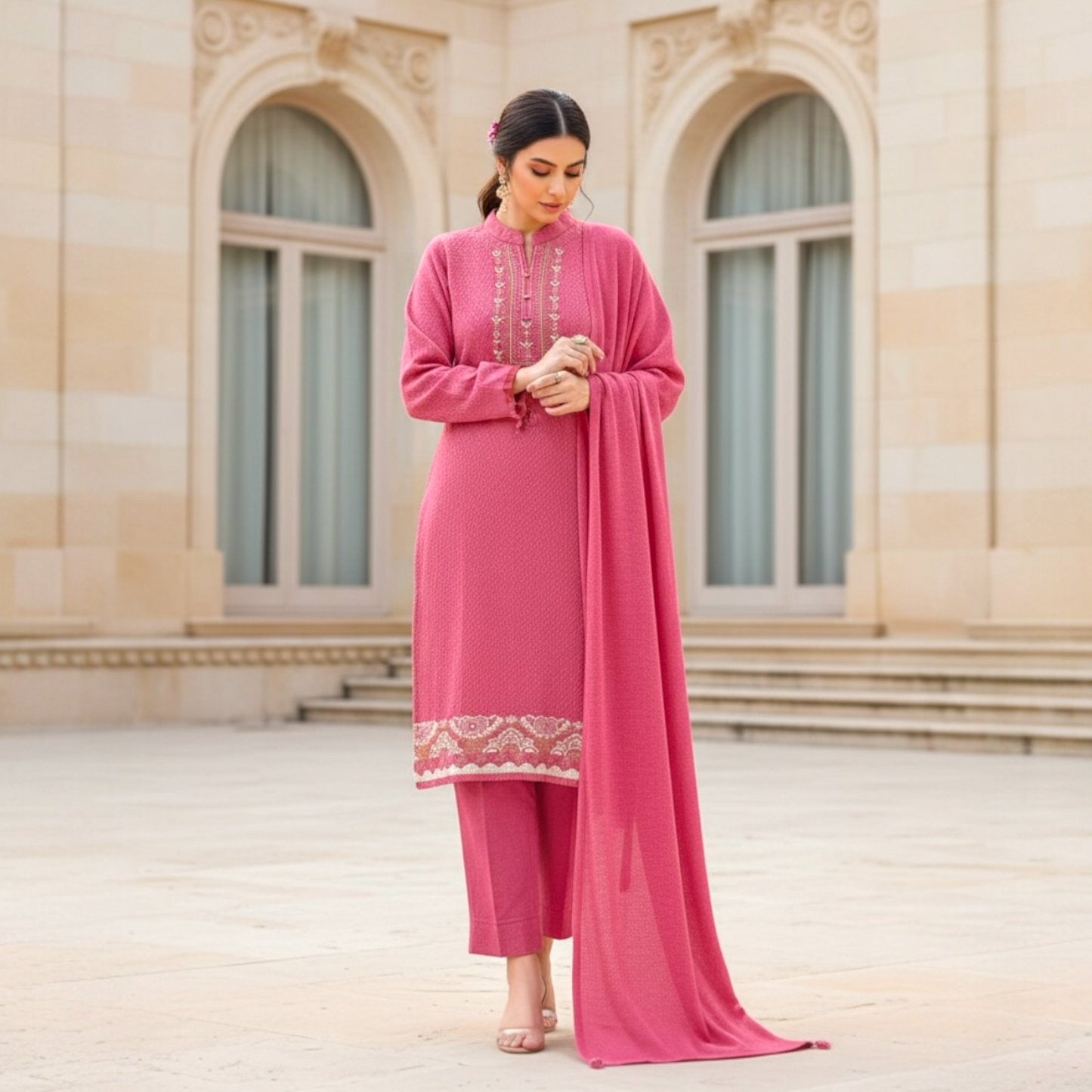 Rapic winter woolen kurta set