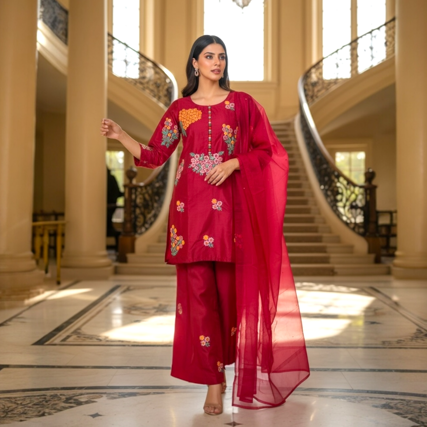 Salwar Kameez with farshi pant
