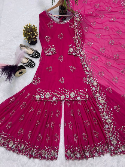 Sequence Work Sharara Suit