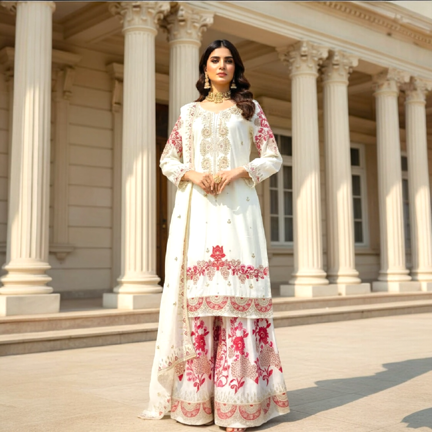 Heavy party wear garara set