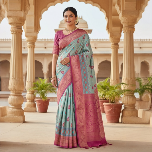 Patola style saree and blouse set