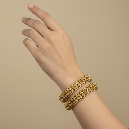Colours Gold-Plated 4-Piece Bangle Set