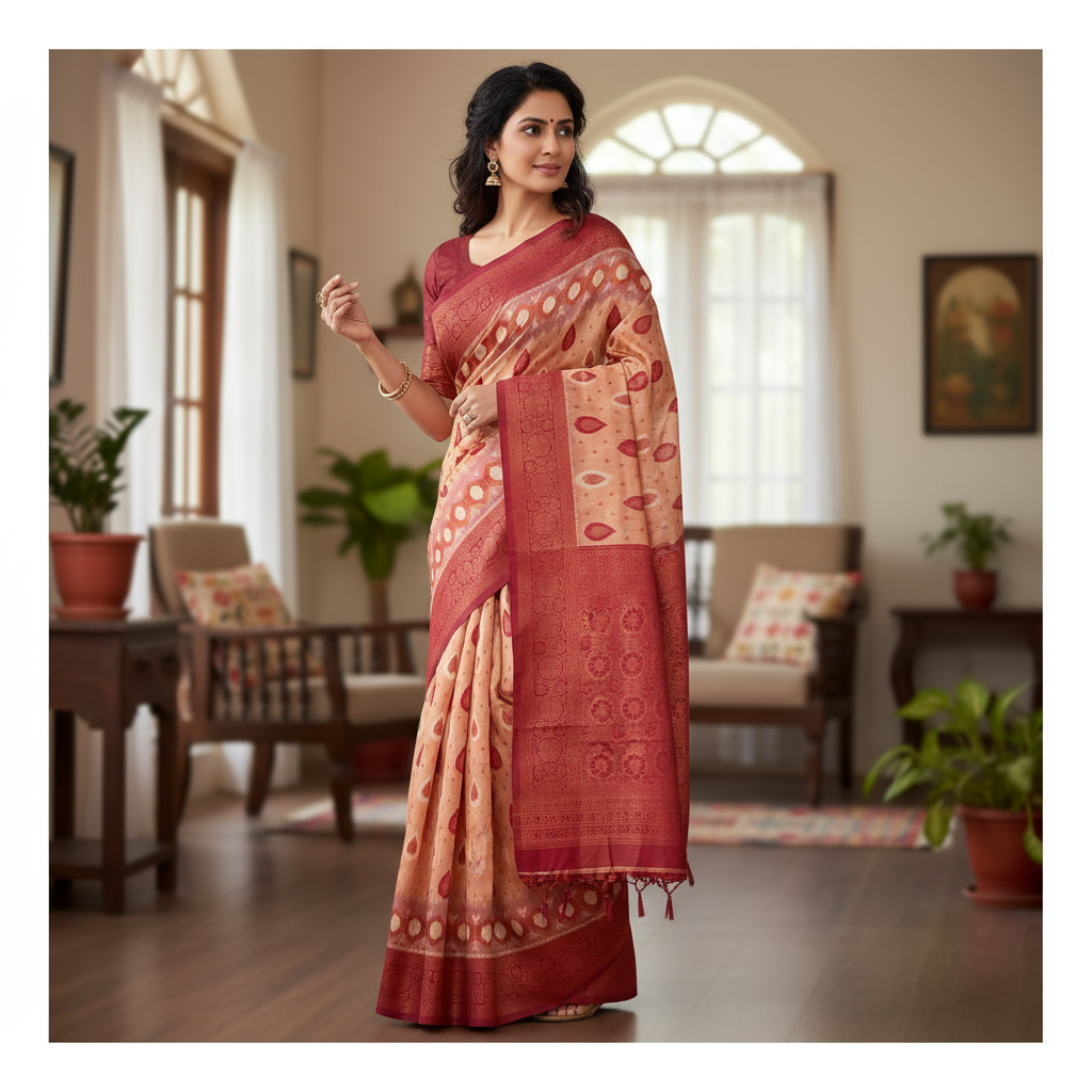 Patola style saree and blouse set