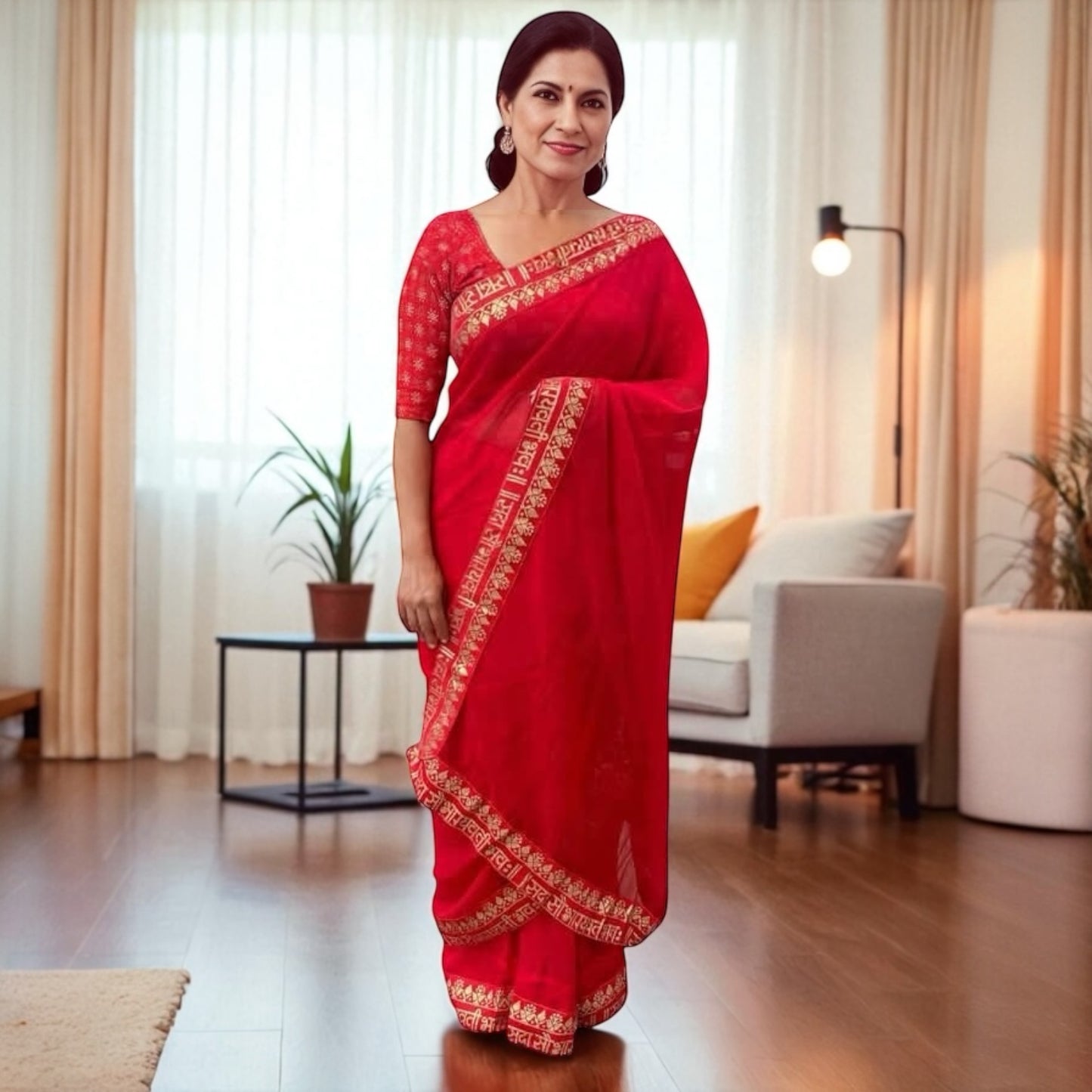 Saubhagyawoti saree only/blouse not included.