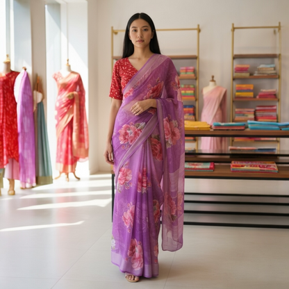Floral lightweight sarees