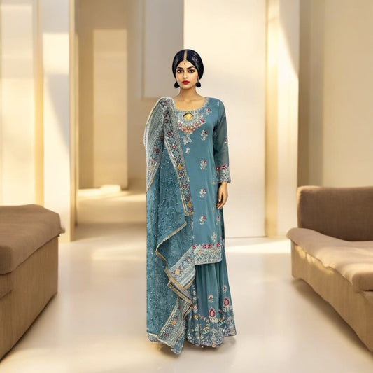 Palazzo Suit With Dupatta For Party & Reception