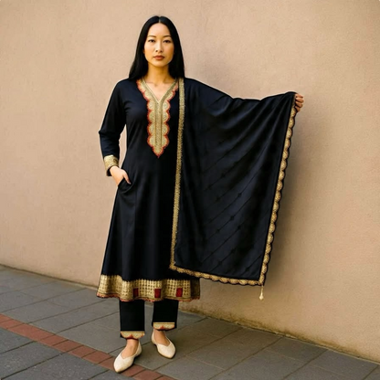 Anarkali set embroidered