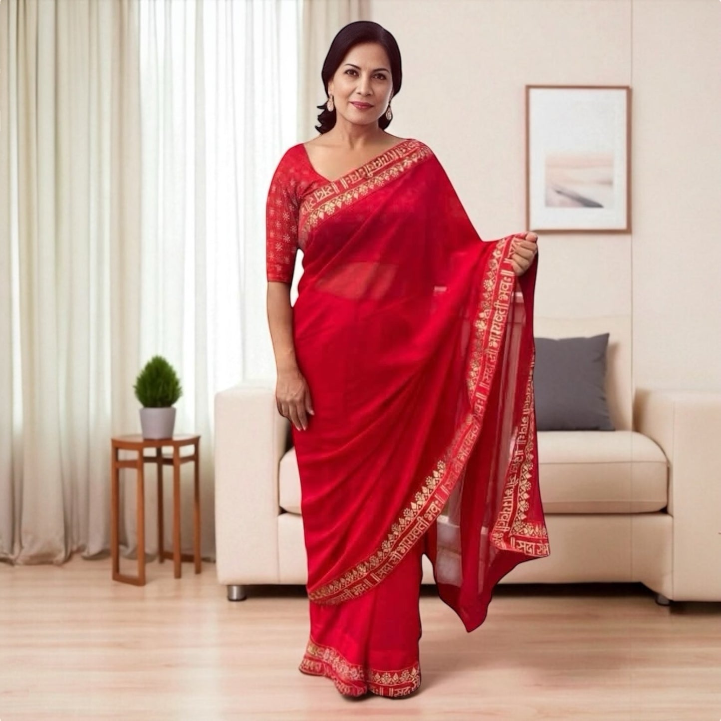 Saubhagyawoti saree only/blouse not included.