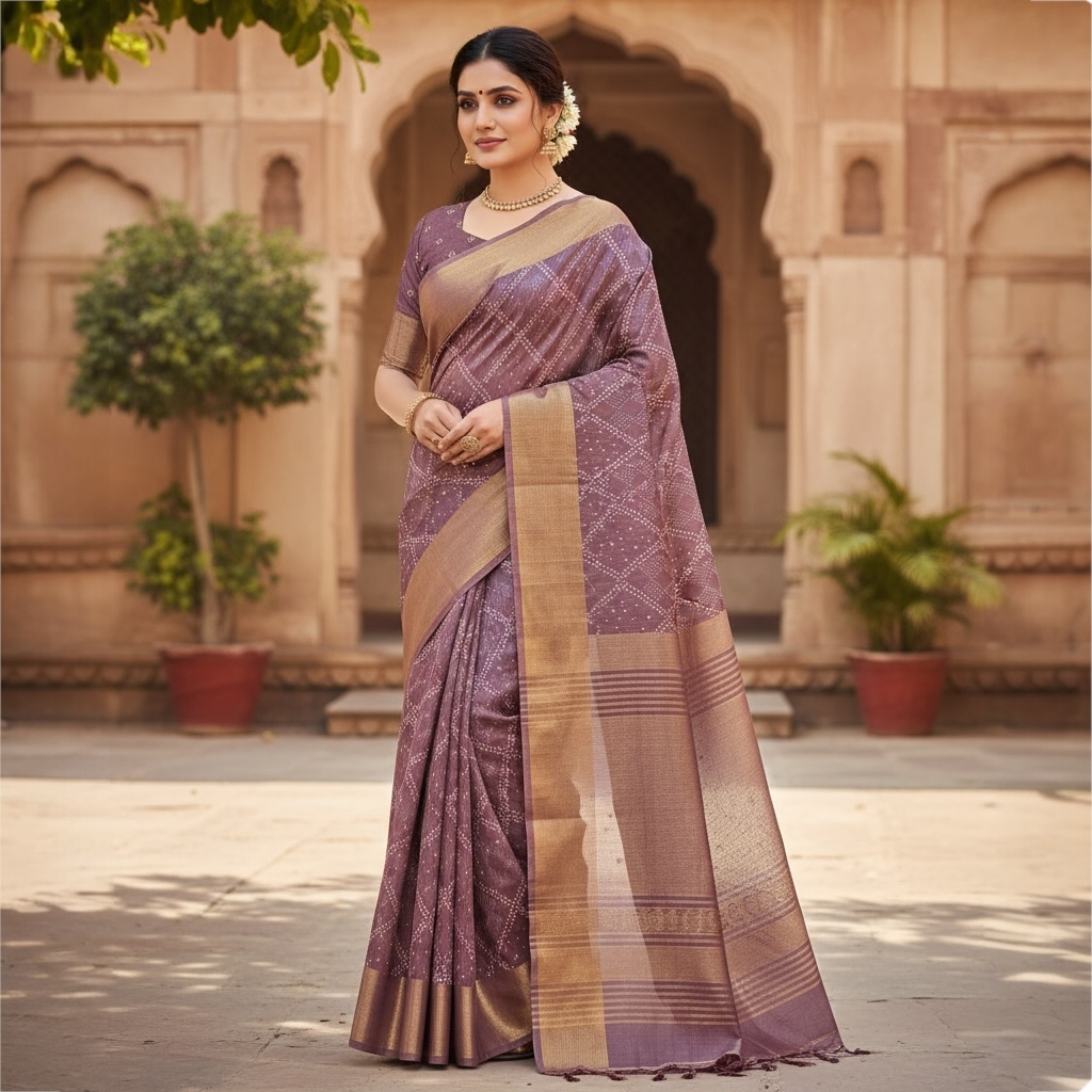 Bandhani Saree and blouse set