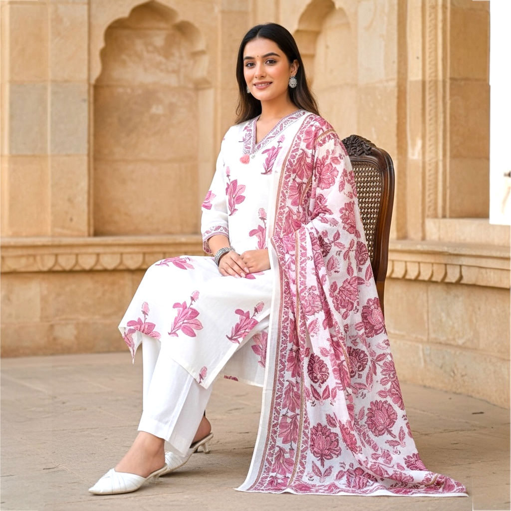Floral Print Kurta set