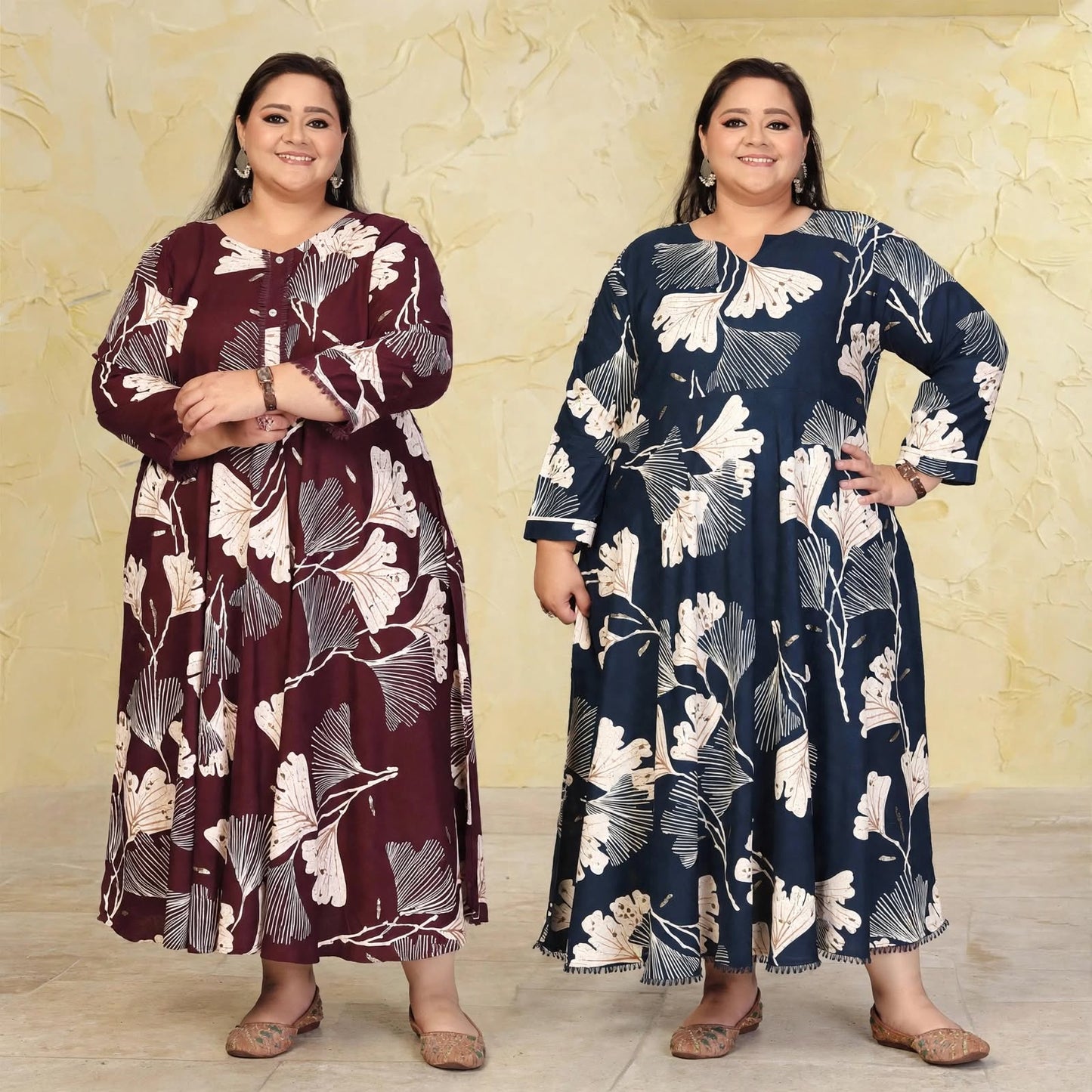 Plus size lightweight floral gown