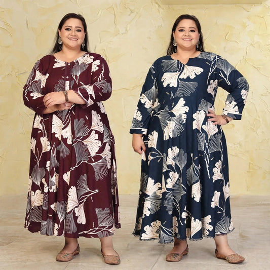 Plus size lightweight floral gown