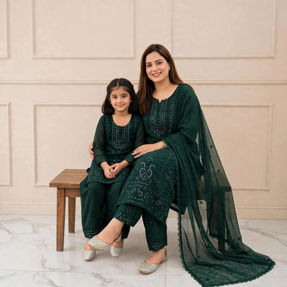 Monochromatic Mother-daughter matching set