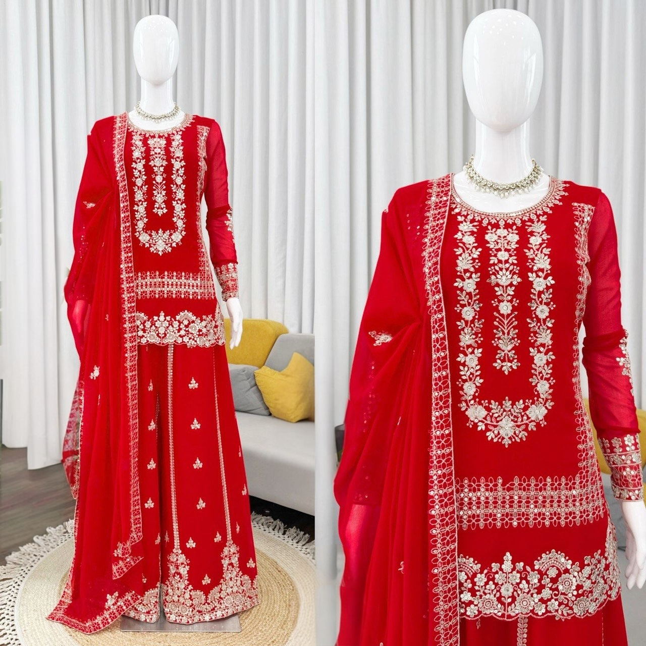 Fully Stitched Plazo Suit Set