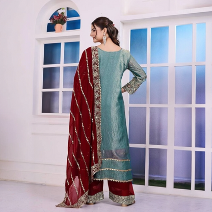Plus size lavish salwar suit with dupatta