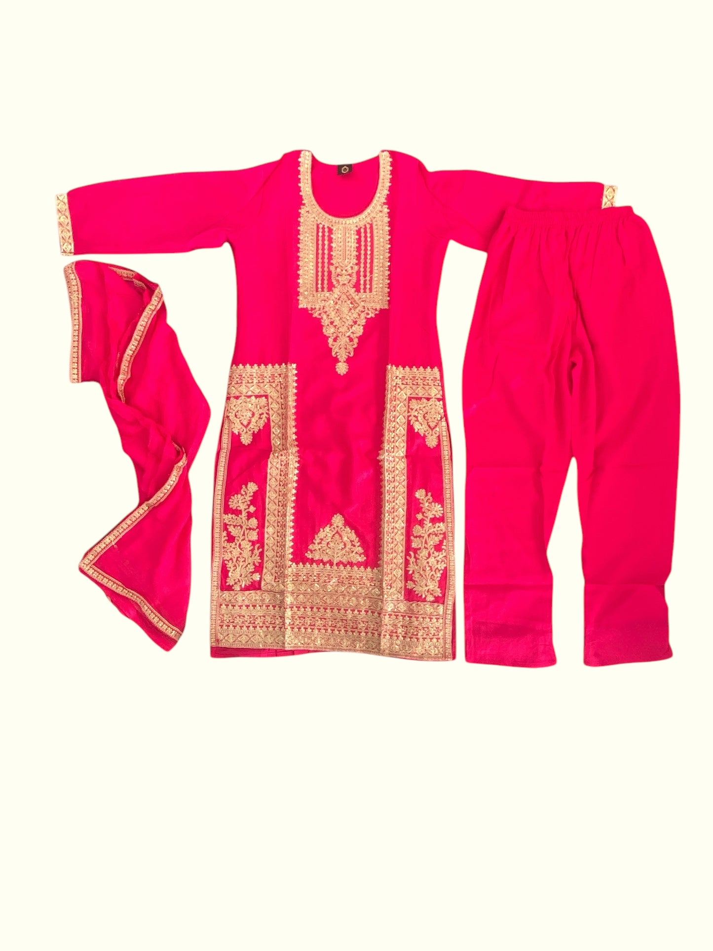 Silk zari work kurta