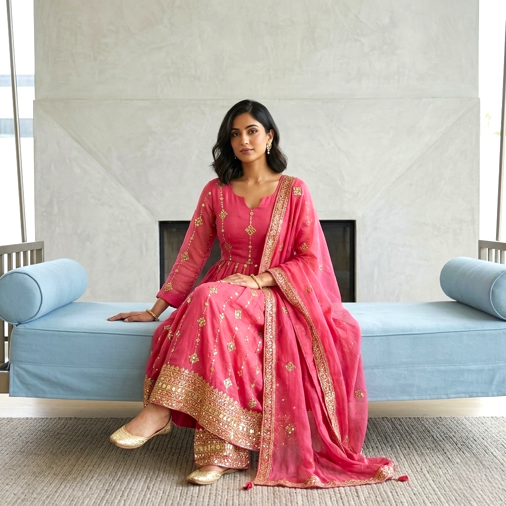 Anarkali palazzo party wear