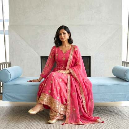 Anarkali palazzo party wear