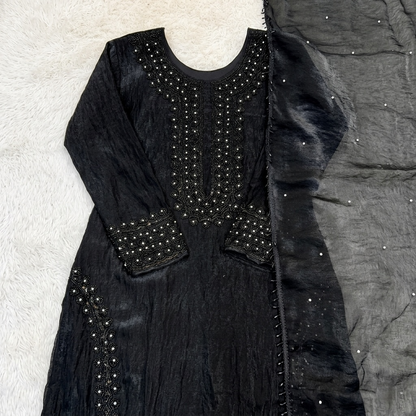 Heavy beaded and salwar kameez palazzo set