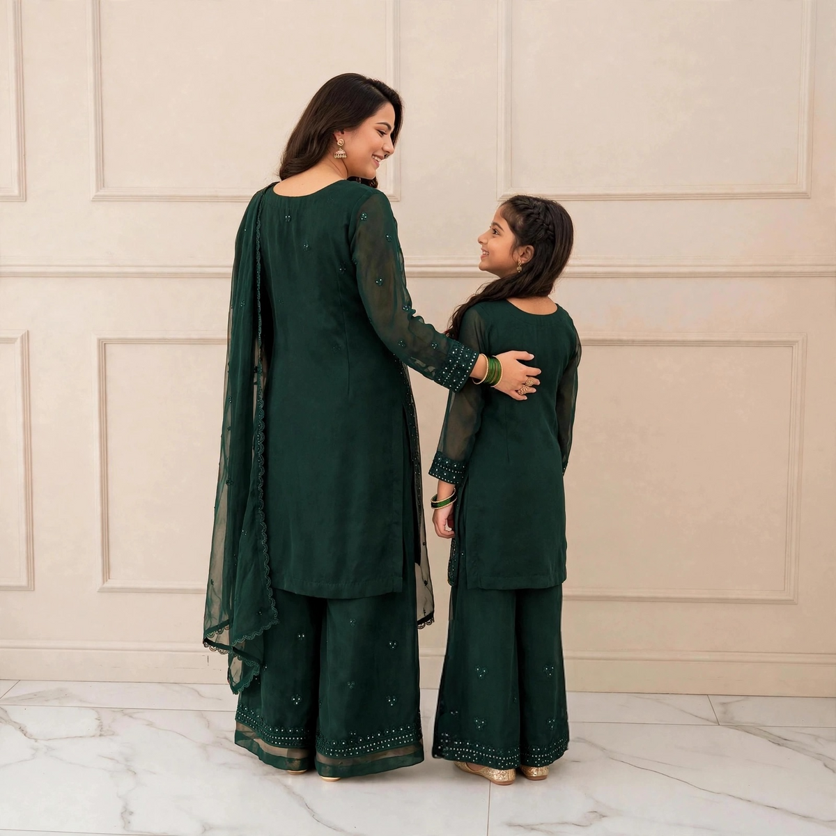Monochromatic Mother-daughter matching set