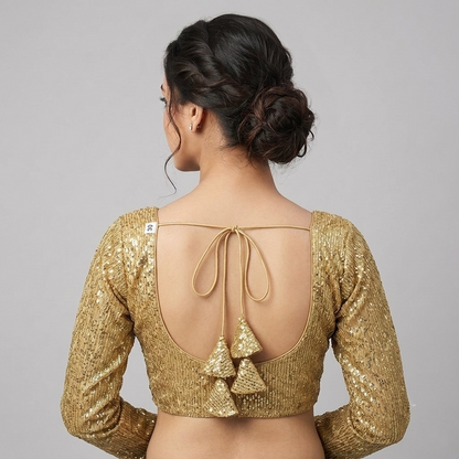 Long sleeve lotus base blouse