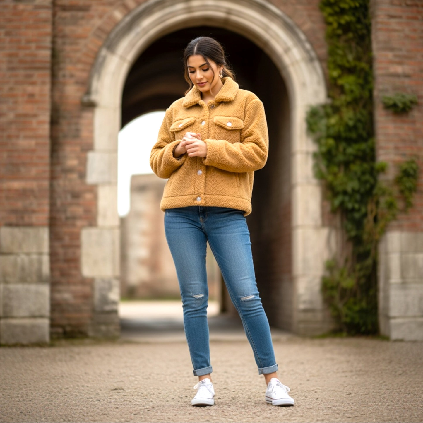 Cozy sherpa jacket.