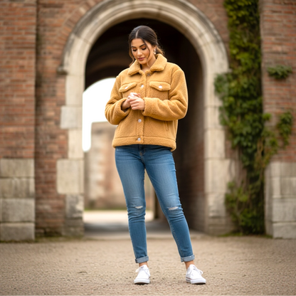 Cozy sherpa jacket.