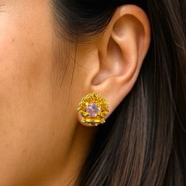 Shubh shri gold plated ear-tops