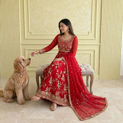 Floor-length Anarkali gown set