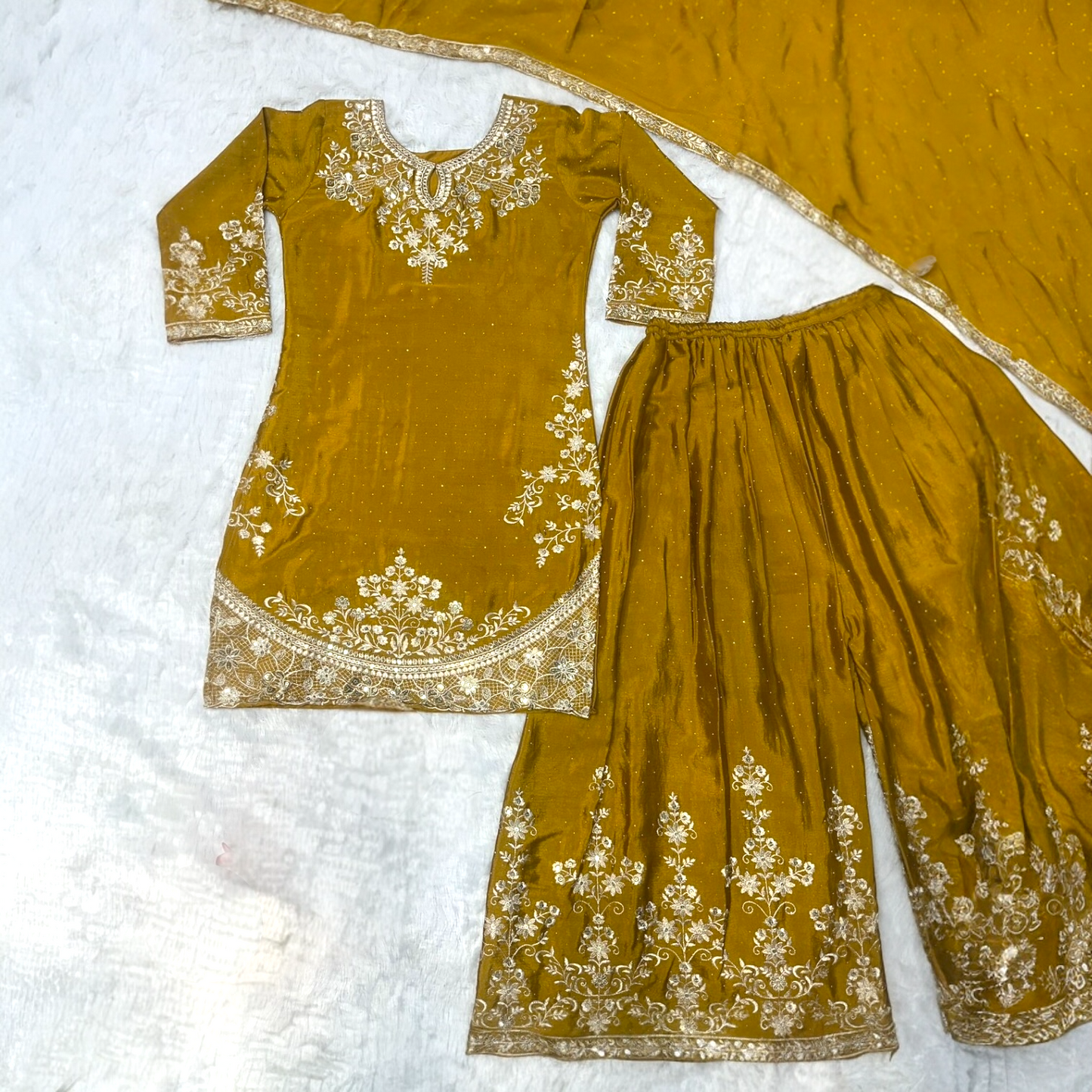 Plus size fancy designer sharara set