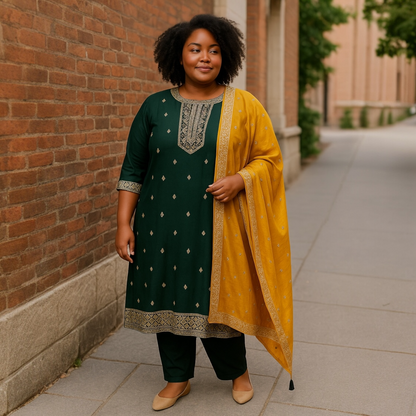 Big size silk kurta