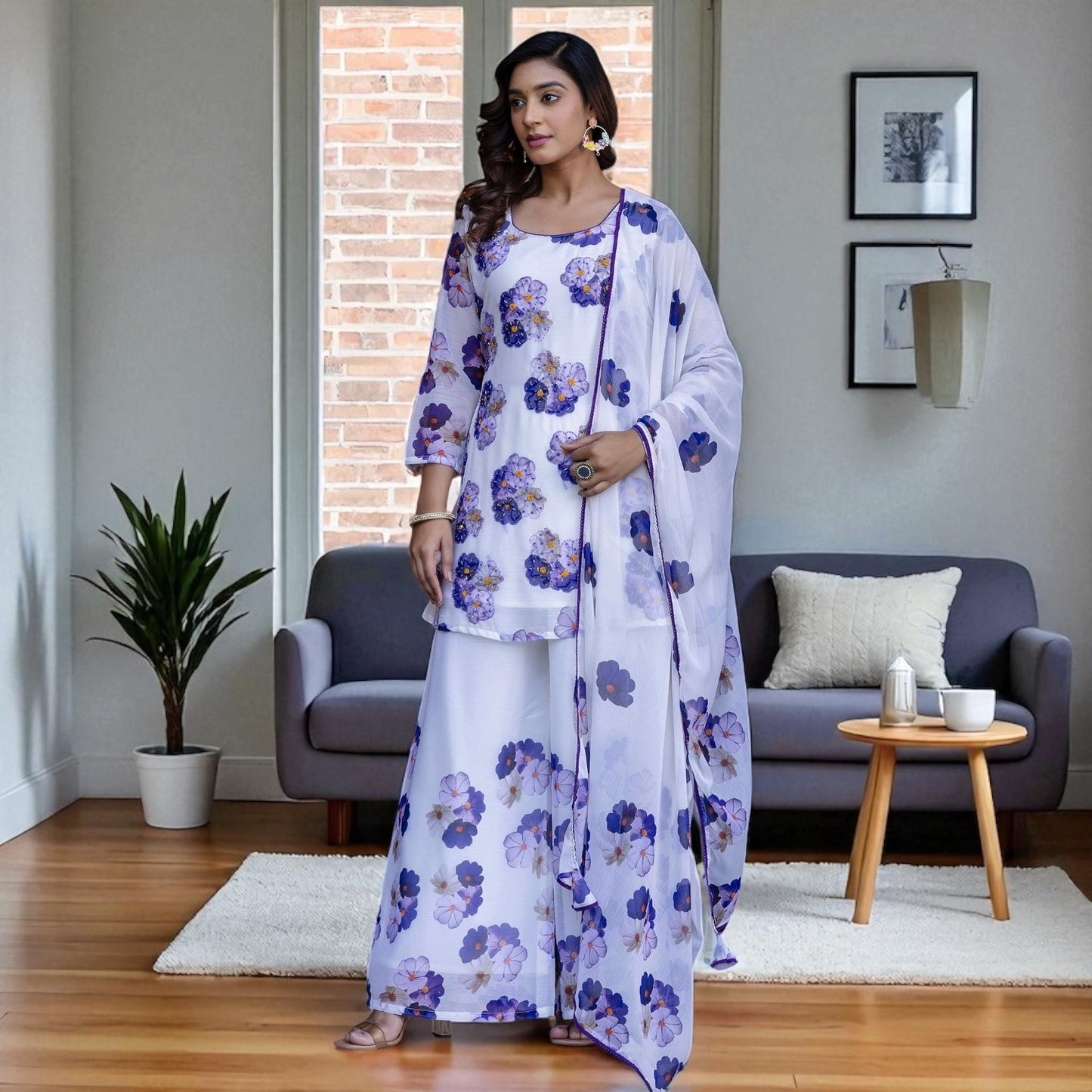 Short kurta plazo set