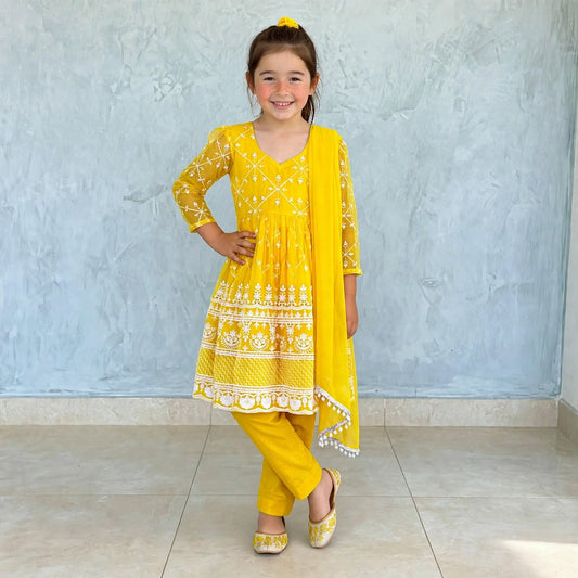 Manual stitched little Anarkali set