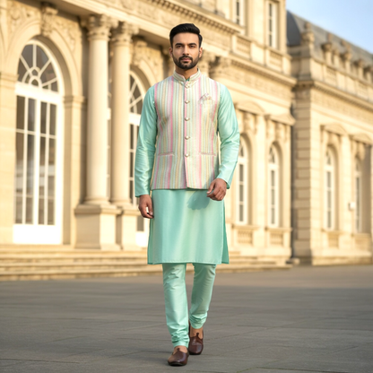 Men’s kurta and Nehru jacket set