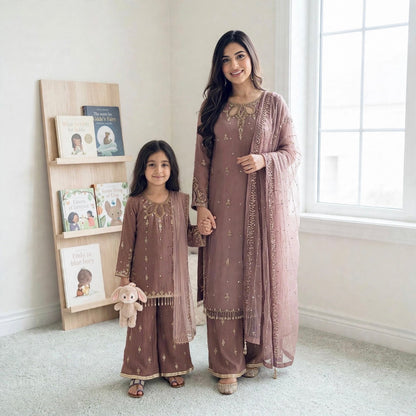 Teeya creation mother-daughter palazzo set