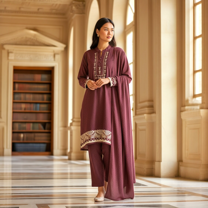 Rapic winter woolen kurta set
