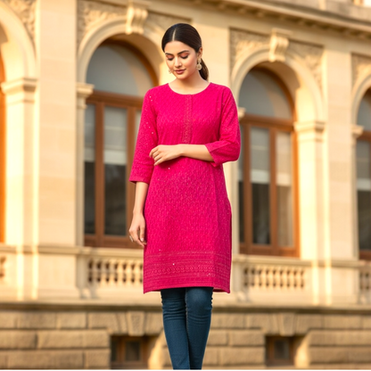 Palak creation chikankari women’s kurti top only