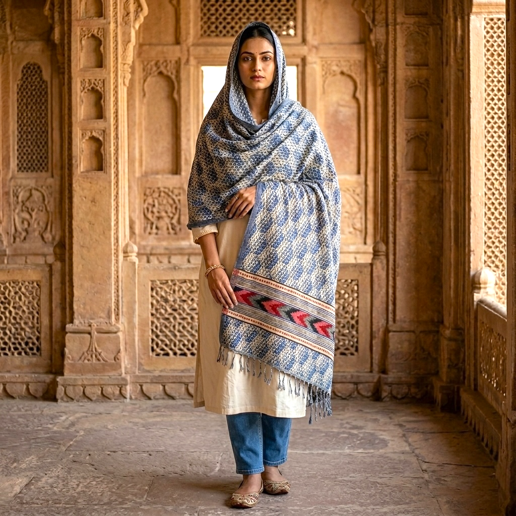 Winter woolen shawl