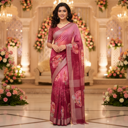 Floral lightweight sarees