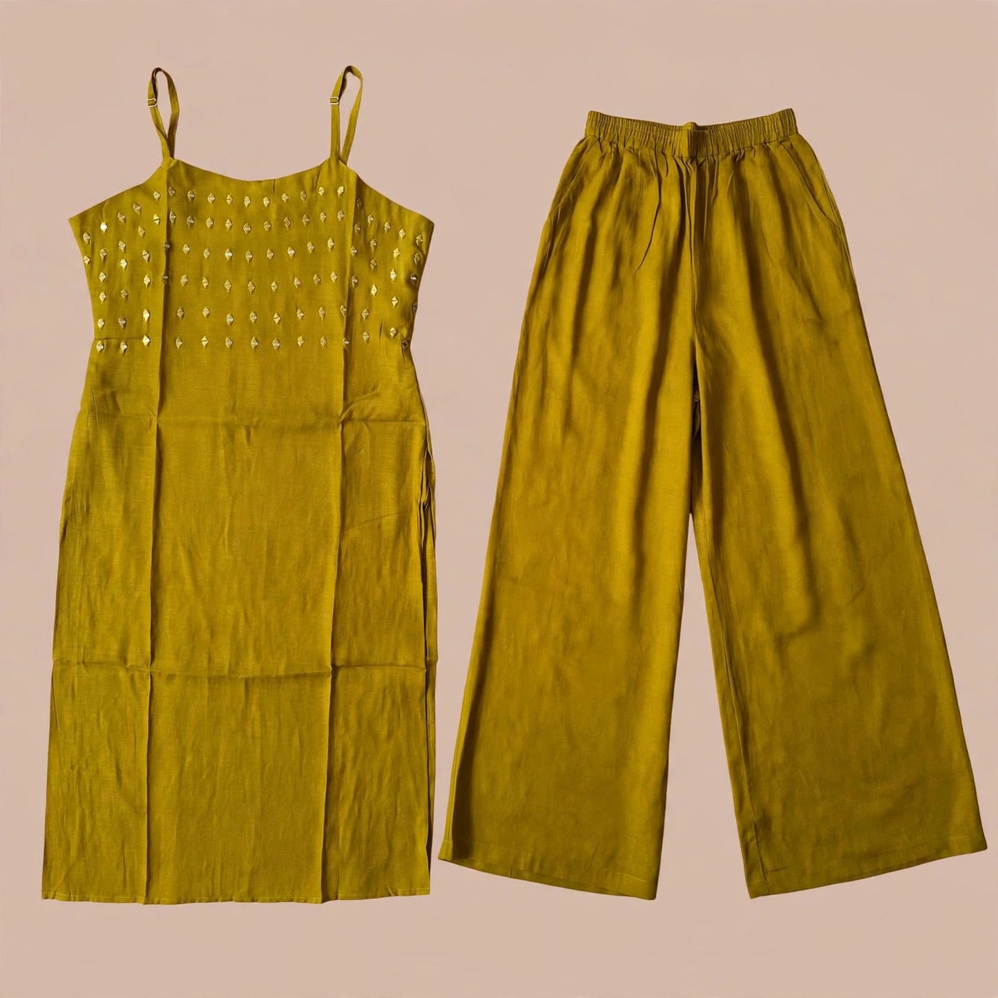 Sleeveless palazzo style co-ord set